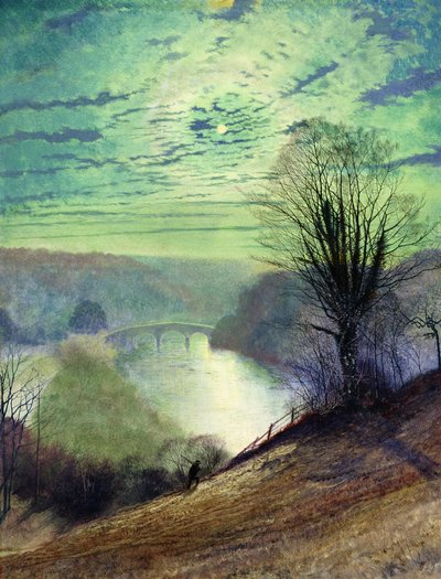 Sul Tees, vicino al castello di Barnard, c.1868 da John Atkinson Grimshaw