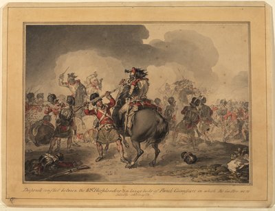 42nd Highlanders a Waterloo, 1815 da John Augustus Atkinson