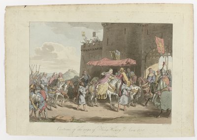 Costume del regno di Re Enrico III, Anno 1250, 1 marzo 1814 da John Augustus Atkinson