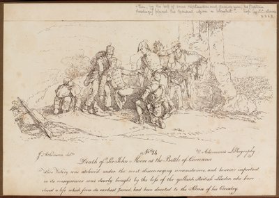 ?Morte di Sir John Moore alla Battaglia di Corunna?, 16 gennaio 1809 da John Augustus Atkinson