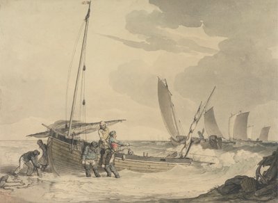Pescatore che va in mare da John Augustus Atkinson