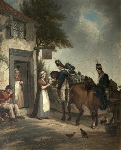 Soldati che si rinfrescano, c.1805 da John Augustus Atkinson