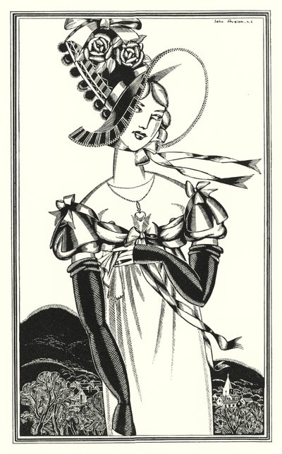 Illustrazione per Don Giovanni di Lord Byron: Un cappello, che il sesso femminile indossa da John Austen
