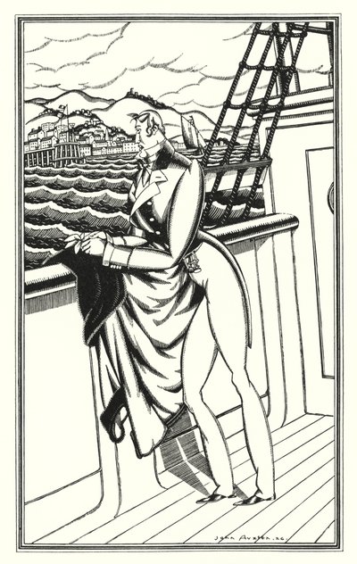 Illustrazione per Don Juan di Lord Byron: "Addio, Addio! Mia terra natale" da John Austen