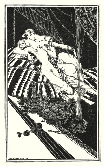 Illustrazione per Don Juan di Lord Byron: Haidee e Juan non erano sposati, la colpa era loro, non mia da John Austen