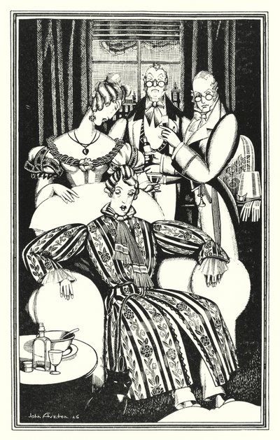 Illustrazione per Don Juan di Lord Byron: Non so come, ma si ammalò da John Austen