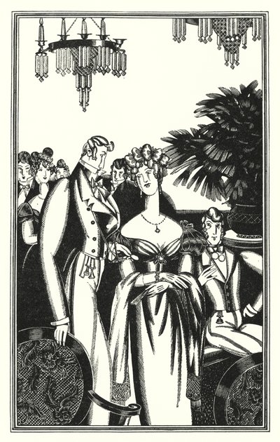 Illustrazione per Don Juan di Lord Byron: Juan fu accolto nella migliore società da John Austen