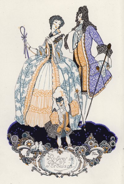 Illustrazione per "Rogues In Porcelain", Una miscellanea di poesie del XVIII secolo da John Austen