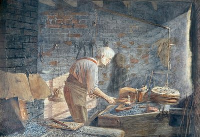 Un fabbro al lavoro nella sua fucina da John B. Gibbs
