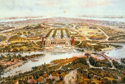 Central Park, estate, vista verso sud, 1865 da John Bachmann
