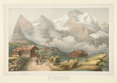 Vue de la Jungfrau prise de la Wengernalp da John Bachmann