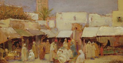 Piazza del mercato, Tangeri da John Bagnold Burgess