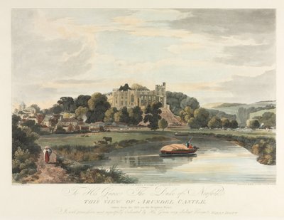 Veduta del castello di Arundel da John Baily