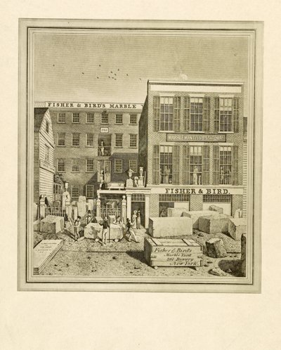 Cortile di marmo di Fisher & Bird, pub. 1836 (incisione) da John Baker