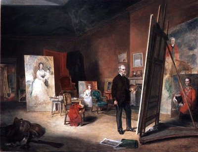 Ritratto di Sir Francis Grant a un cavalletto da John Ballantyne