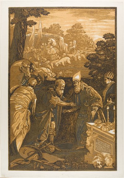 Melchisedech benedice Abramo, da Opera Selectoria da John Baptist Jackson