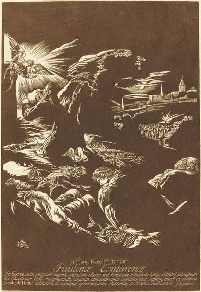 Cristo sul Monte degli Ulivi da John Baptist Jackson after Jacopo Bassano