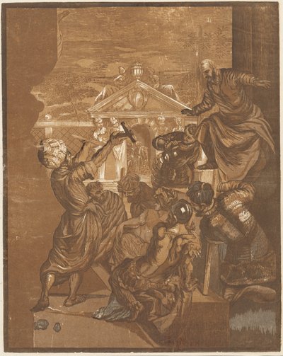 Il miracolo di San Marco (lato destro) da John Baptist Jackson after Jacopo Tintoretto