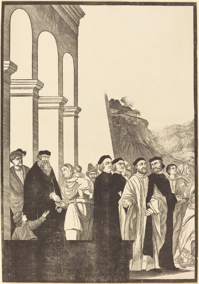 Presentazione della Vergine al Tempio [lastra sinistra] da John Baptist Jackson after Titian