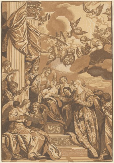 Matrimonio Mistico di Santa Caterina da John Baptist Jackson, after Veronese