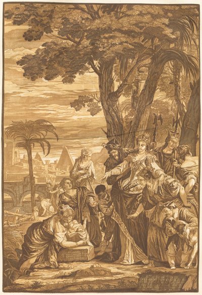Il ritrovamento di Mosè da John Baptist Jackson after Veronese