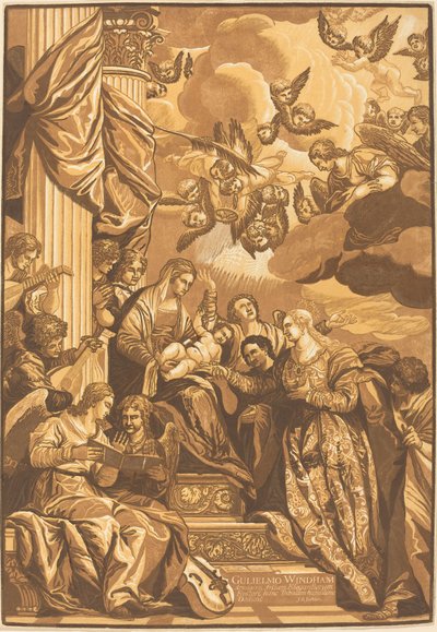Il matrimonio mistico di Santa Caterina da John Baptist Jackson after Veronese