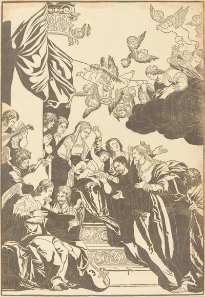 Il matrimonio mistico di Santa Caterina da John Baptist Jackson after Veronese