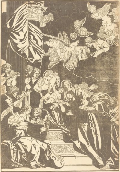 Il matrimonio mistico di Santa Caterina da John Baptist Jackson after Veronese