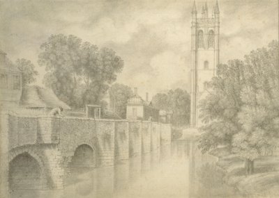 Ponte e torre di Magdalen da John Baptist Malchair