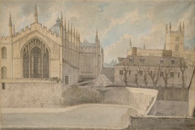 Vista dagli alloggi del guardiano, New College, 20 novembre 1786 da John Baptist Malchair