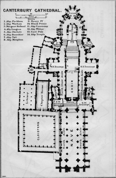 Cattedrale di Canterbury, XX secolo da John Bartholomew