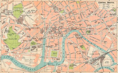 Bristol Centrale, 20° secolo da John Bartholomew