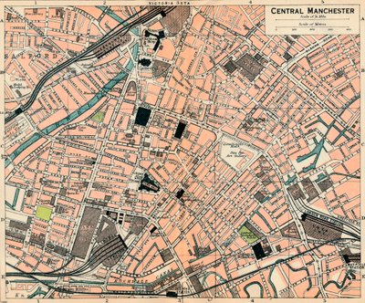 Centro di Manchester da John Bartholomew