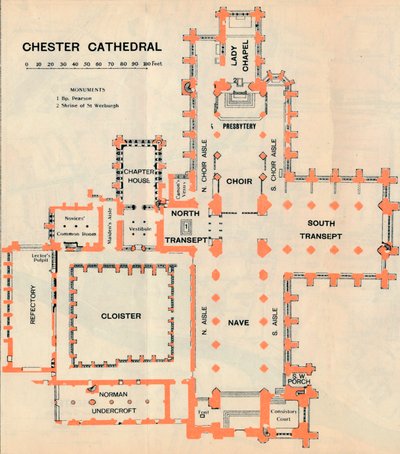 Cattedrale di Chester, XX secolo da John Bartholomew