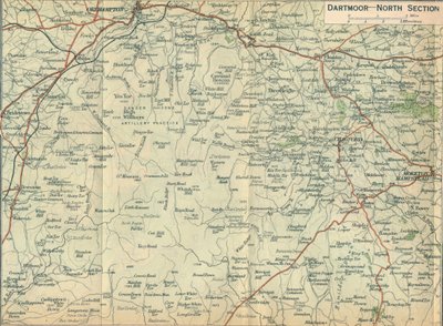 Dartmoor - Sezione Nord da John Bartholomew