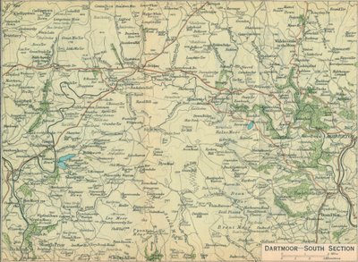 Dartmoor - Sezione Sud, XX secolo da John Bartholomew