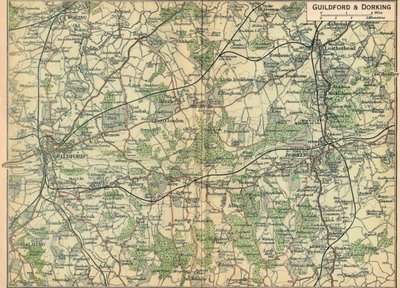 Guildford & Dorking, 20° secolo da John Bartholomew