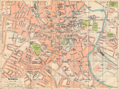 Norwich, XX secolo da John Bartholomew