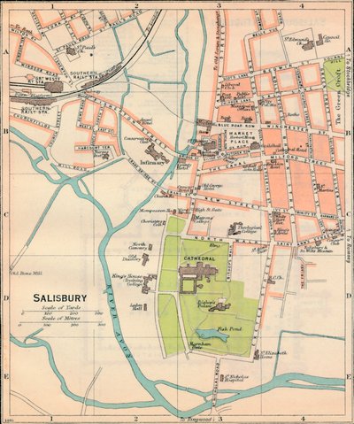 Salisbury, XX secolo da John Bartholomew