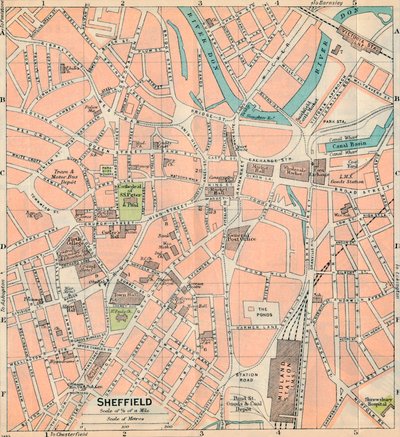 Sheffield, XX secolo da John Bartholomew