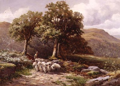 Paesaggio con un gregge di pecore da John Bates Noel