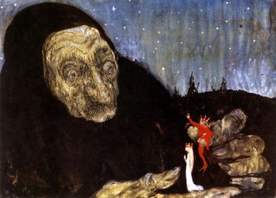 Strega e i figli del re da John Bauer