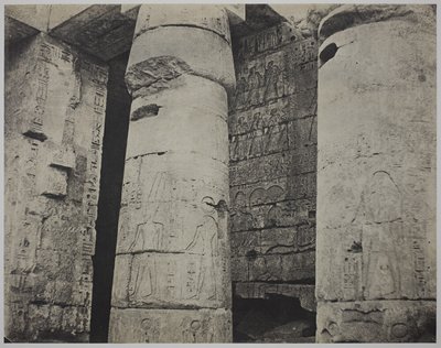 Medinet Habu, Tempio mortuario di Ramses III, parete sinistra da John Beasley Greene
