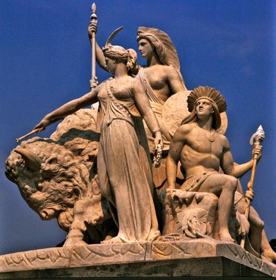America, gruppo scultoreo dal Memoriale di Albert da John Bell