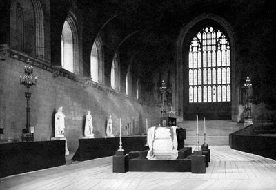 La camera ardente di William Gladstone, Westminster Hall, Londra, 1898 c1905 da John Benjamin Stone