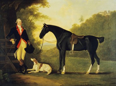 Ufficiale delle Guardie a Cavallo Reali con il suo cavallo e cane da John Best