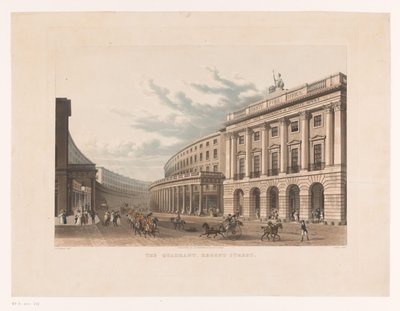 Veduta di Regent Street a Londra da John Bluck