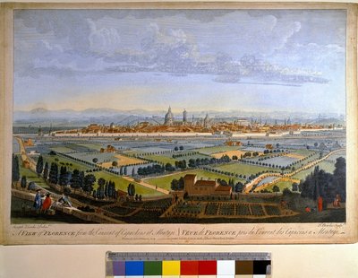 Veduta della città di Firenze dal convento dei Cappuccini a Montughi da John Bowles