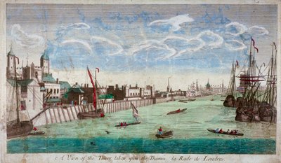 Veduta della Torre di Londra con barche sul fiume Tamigi, 1751 da John Boydell