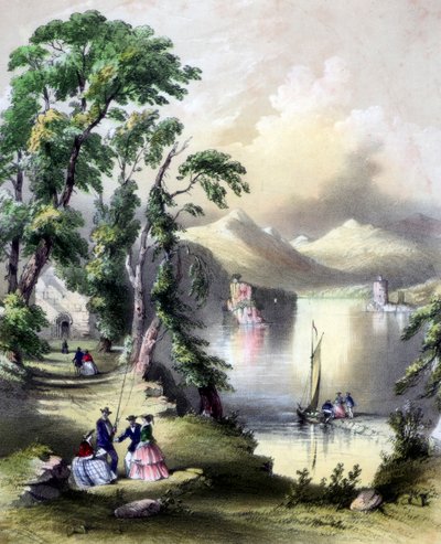 Il lago di Killarney con le rovine dell